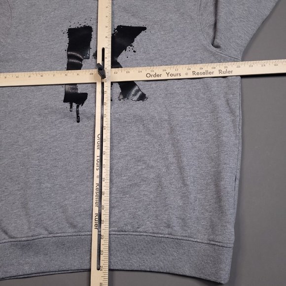 Karl Lagerfeld Big Logo Crew Neck Ribbed Sweatshirt Designer Preppy Large - Picture 6 of 9